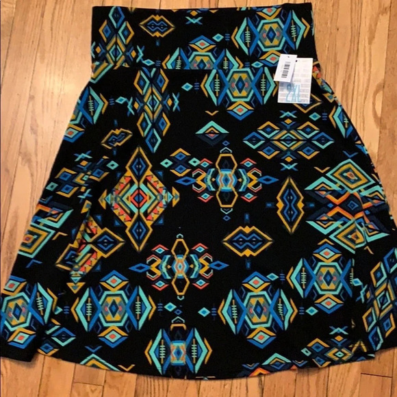 NWT! Lularoe Azure black patterned geometric skirt, size 2XL - Picture 1 of 4